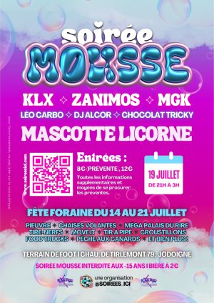 Affiche recto de l'événement : Soirée Mousse