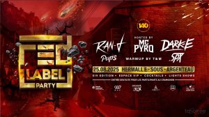 Affiche recto de l'événement : Red Label Party - 14ème édition