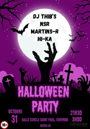 Affiche recto de l'événement : Halloween Party