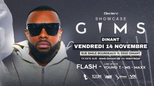 Affiche recto de l'événement : Gims en showcase