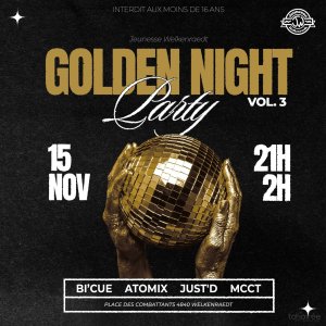 Affiche recto de l'événement : Golden Night Party 3.0