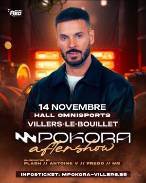 Affiche recto de l'événement : M. Pokora en showcase