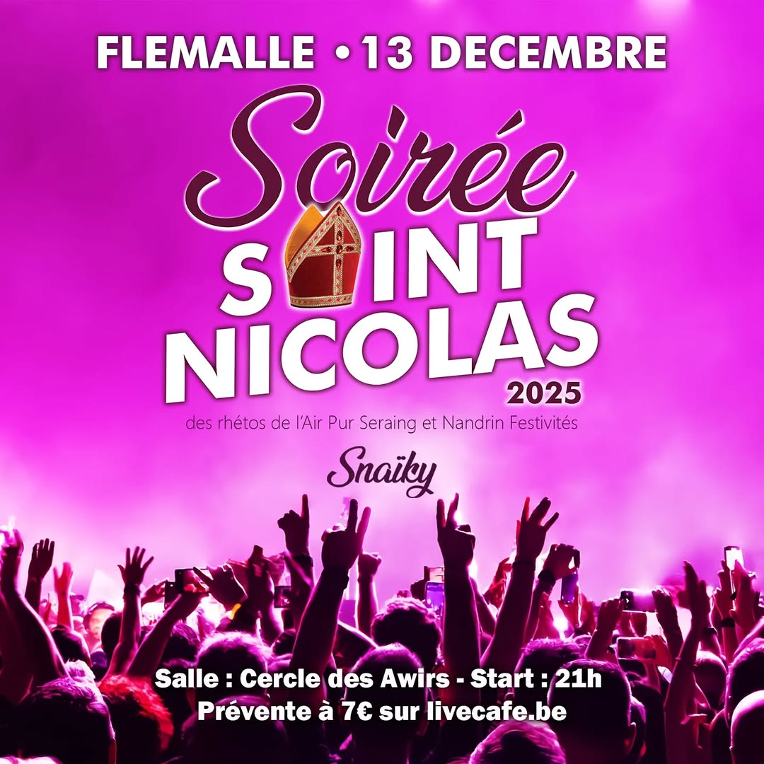 Affiche recto de l'événement : Soirée Saint-Nicolas